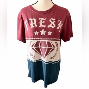 Vibes Fresh Streetwear Diamond Graphic Tee Size Medium